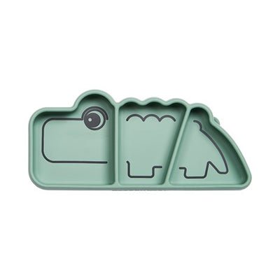 Stick & Stay Silicone Snack Plate Croco